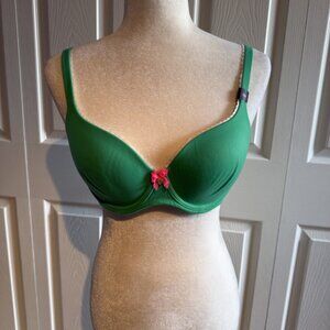 Victoria's Secret Green Body by Victoria Lined Demi Bra 36C Adjustable NEW